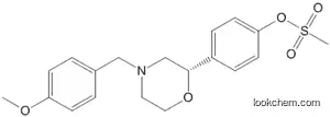 Molecular Structure of 920799-63-9 (Phenol, 4-[(2S)-4-[(4-methoxyphenyl)methyl]-2-morpholinyl]-,1-methanesulfonate)